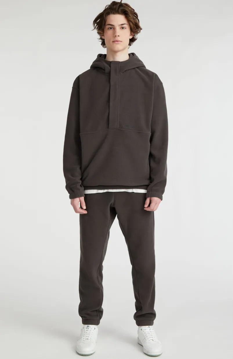 Hoodie Superfleece Met Halve Rits | Black Out Colour Block