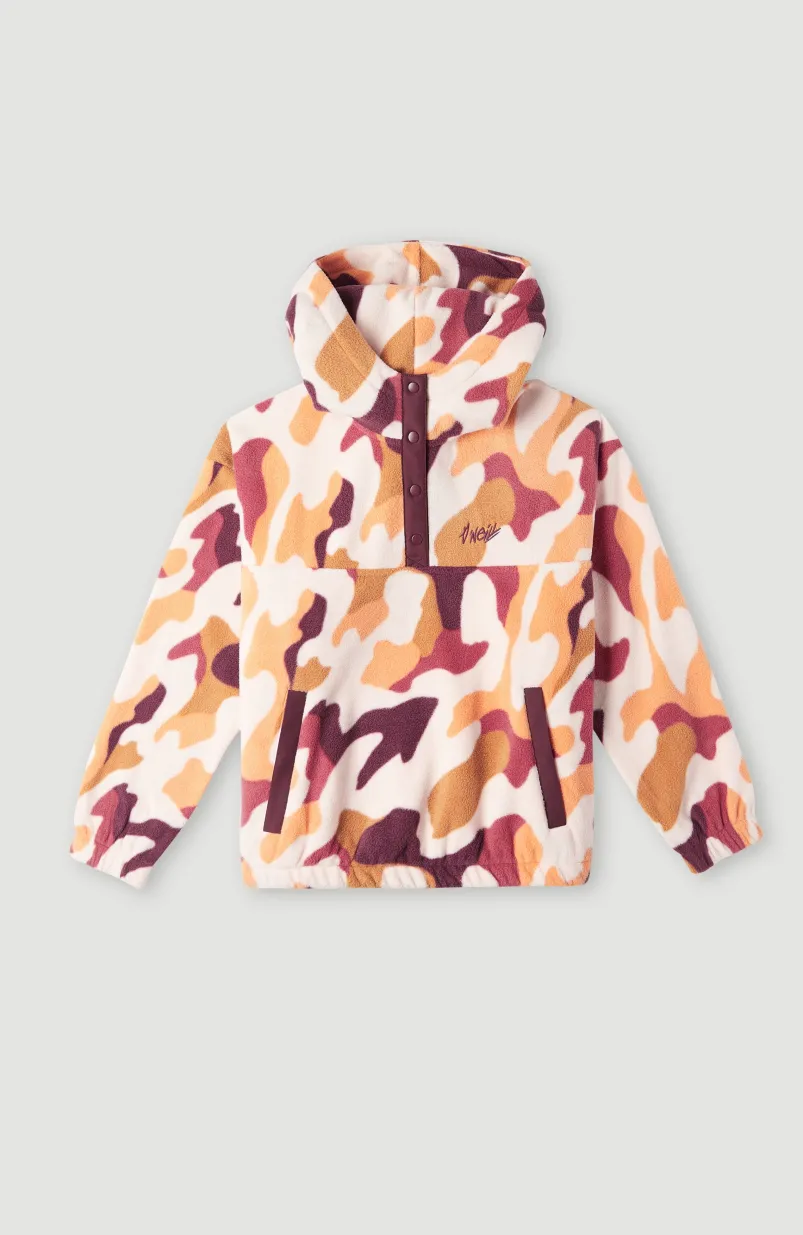 Hoodie Superfleece Met Halve Rits | Purple Hiker Camo