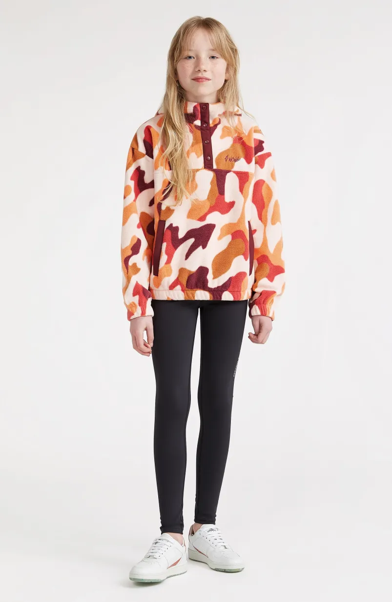 Hoodie Superfleece Met Halve Rits | Purple Hiker Camo