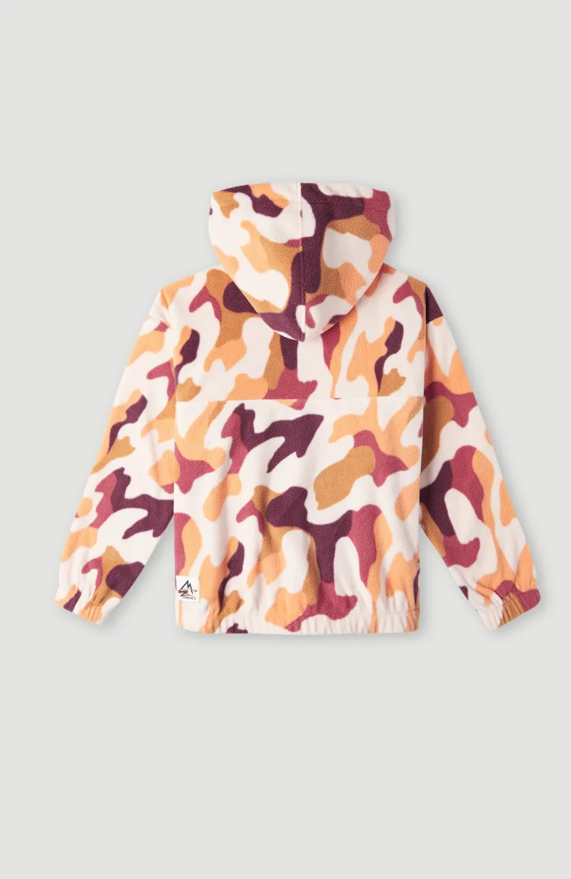 Hoodie Superfleece Met Halve Rits | Purple Hiker Camo