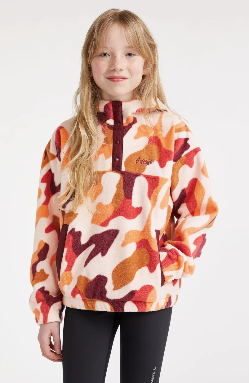 Hoodie Superfleece Met Halve Rits | Purple Hiker Camo