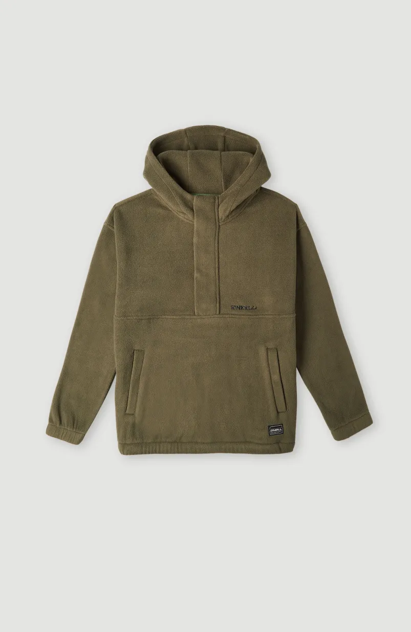 Hoodie Superfleece Met Halve Rits | Forest Night