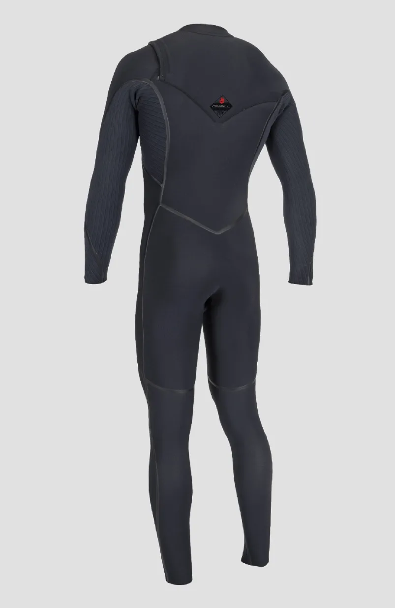 Hyperfreak Fire 5/4+mm Chest Zip Full Wetsuit | BLACK/BLACK