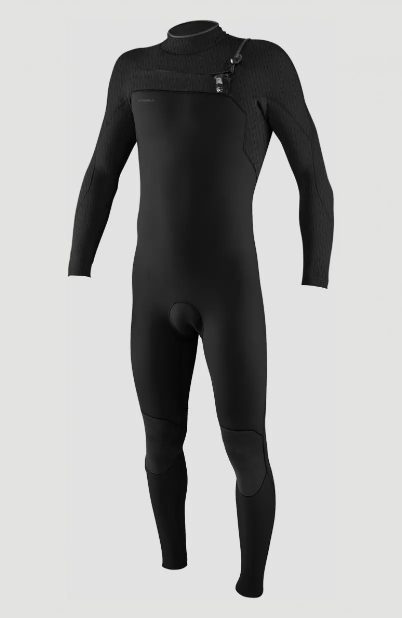 Hyperfreak 4/3mm+ Chest Zip Full Wetsuit | BLACK/BLACK