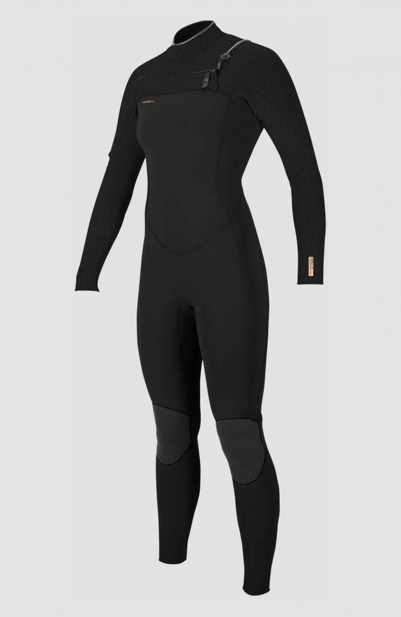 Hyperfreak 4/3mm+ Chest Zip Full Wetsuit | BLACK/BLACK