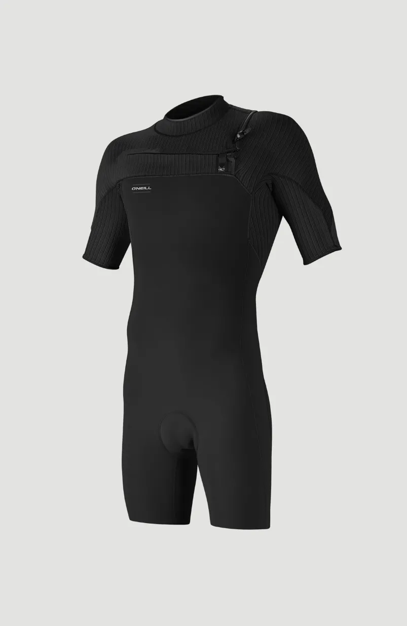 Hyperfreak 2mm Chest Zip Shortsleeve Spring Wetsuit | BLACK/BLACK