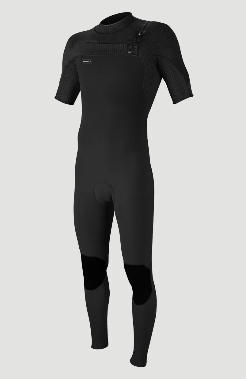 Hyperfreak 2mm Chest Zip Shortsleeve Full Wetsuit | BLACK/BLACK