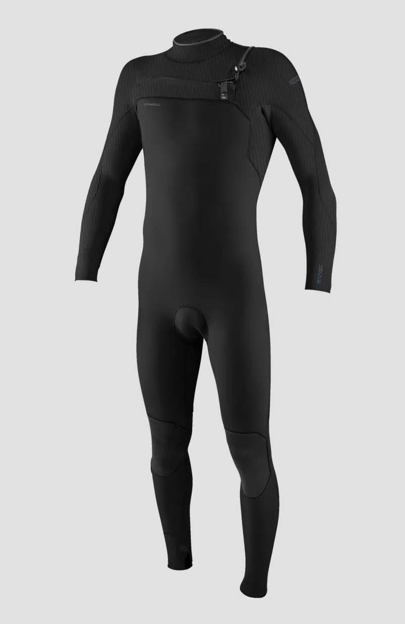 Hyperfreak Wind 4/3+ Chest Zip Full Wetsuit | BLACK/BLACK