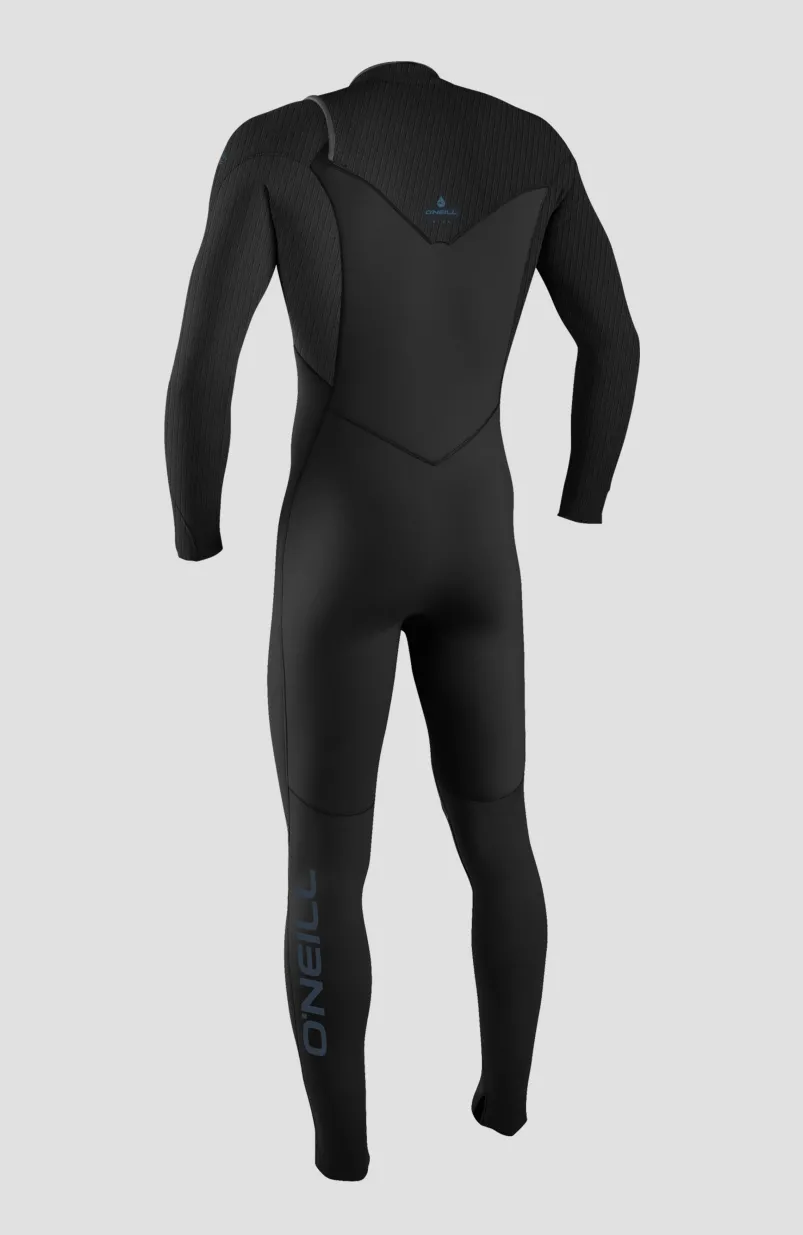 Hyperfreak Wind 4/3+ Chest Zip Full Wetsuit | BLACK/BLACK