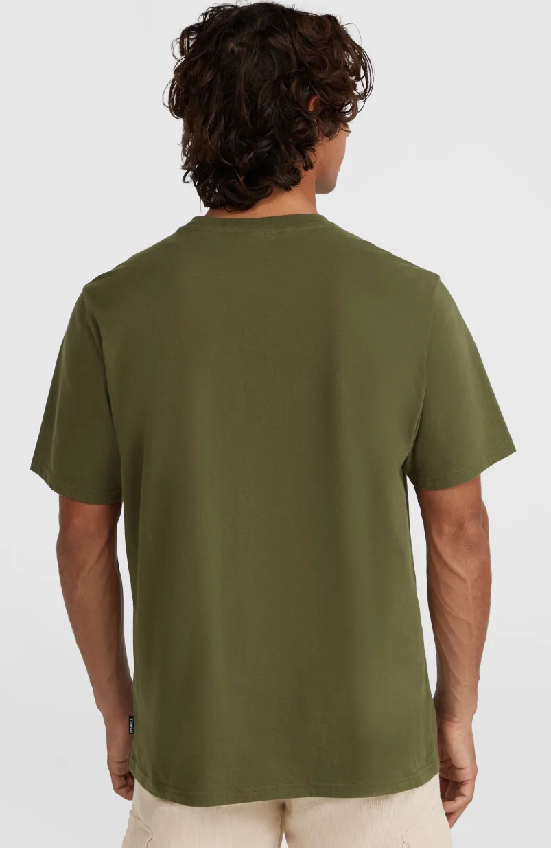 Ikat Stripe T-shirt | Forest Night