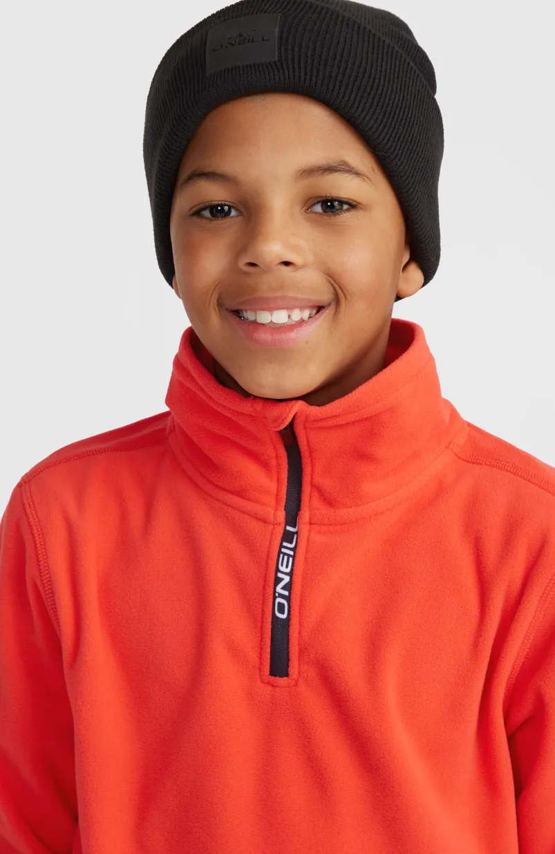 Jack's Polartec® 100 Fleecetrui Met Halve Rits | Paprika Flame