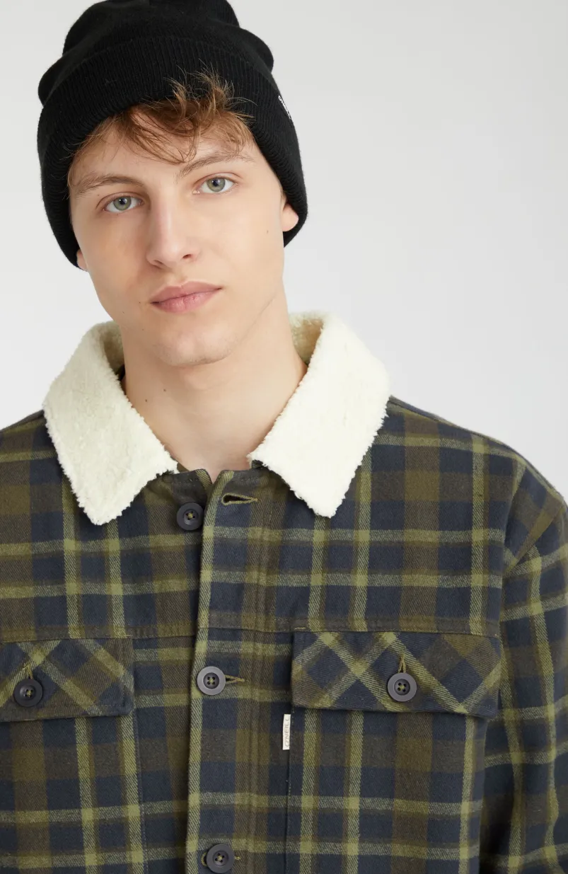 Jas Fleece-Lined | Blue Shirt Check