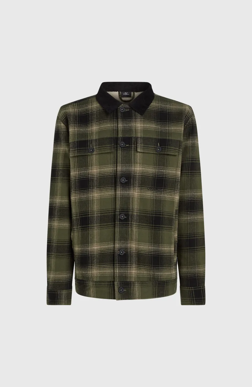 Jas Met Fleecevoering | Green Check Small