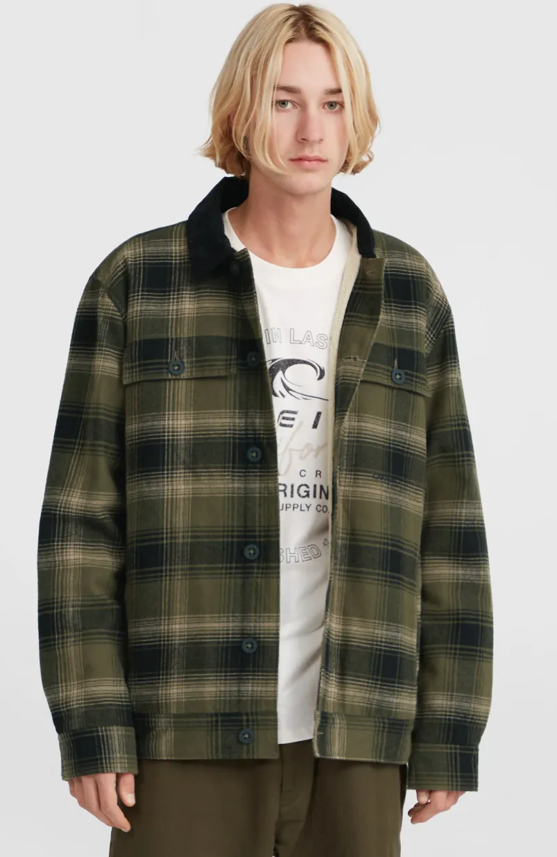 Jas Met Fleecevoering | Green Check Small