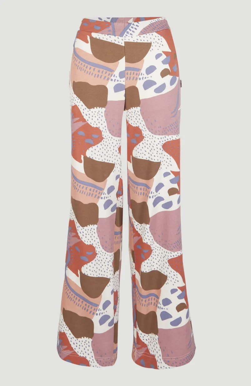 Joggingbroek Lulu Met Wijde Pijpen En Hoge Taille | Patchwork Print