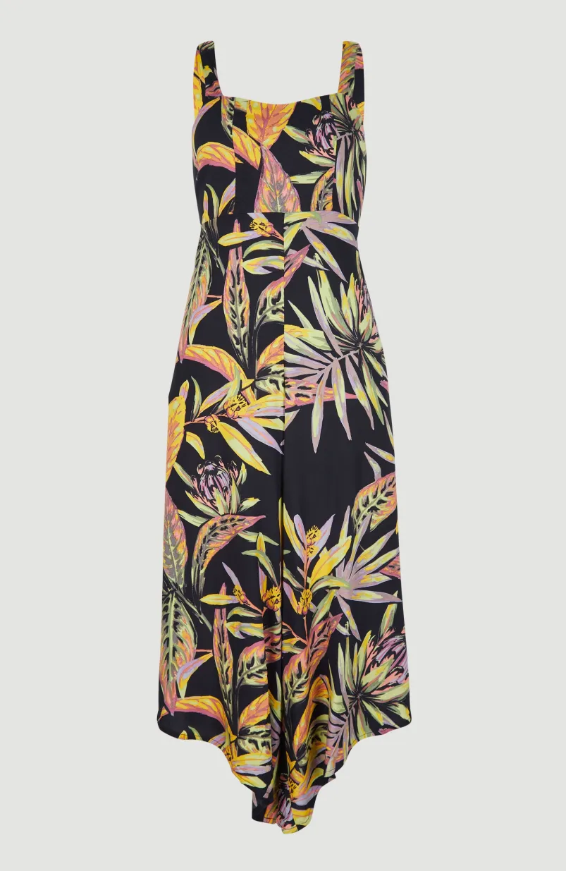 Jumpsuit Alba | Black Tropical Flower