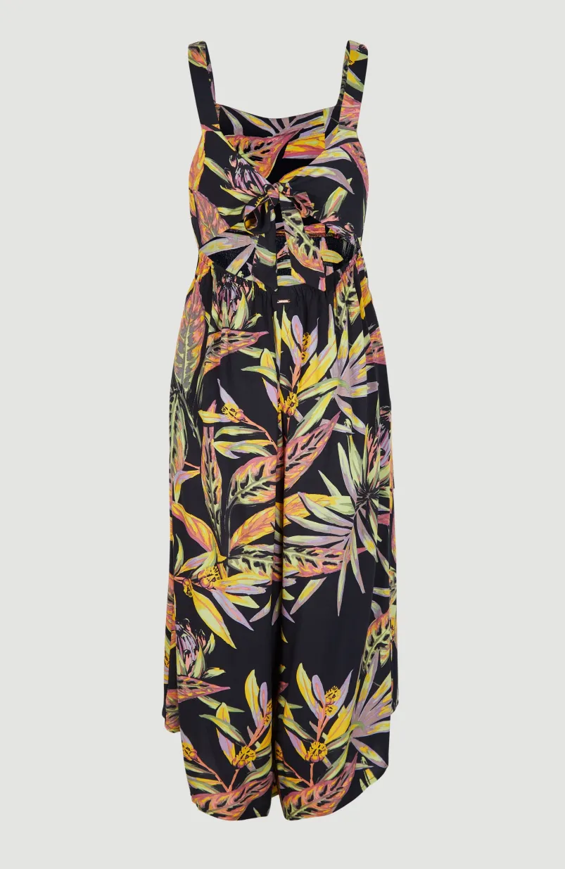 Jumpsuit Alba | Black Tropical Flower