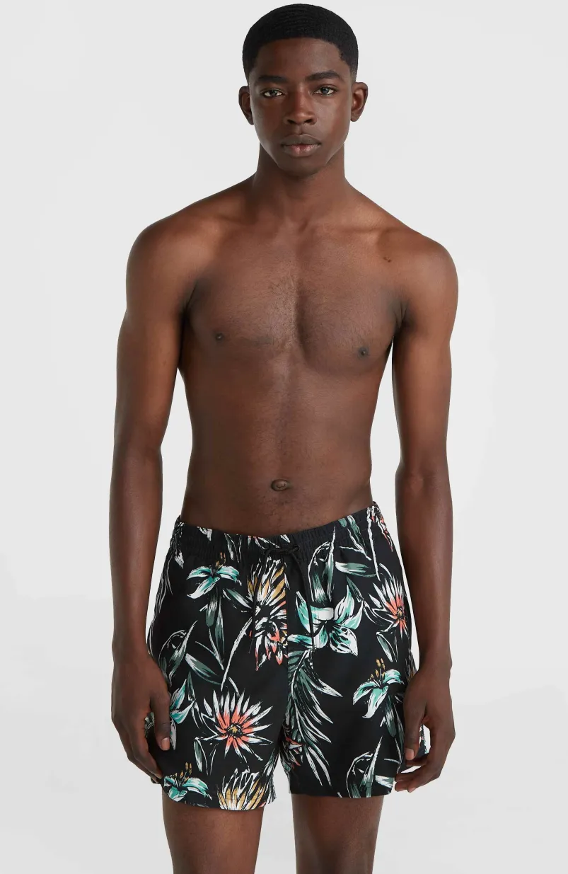 Mix And Match Cali Print 15'' Zwembroek | Black Tropicana
