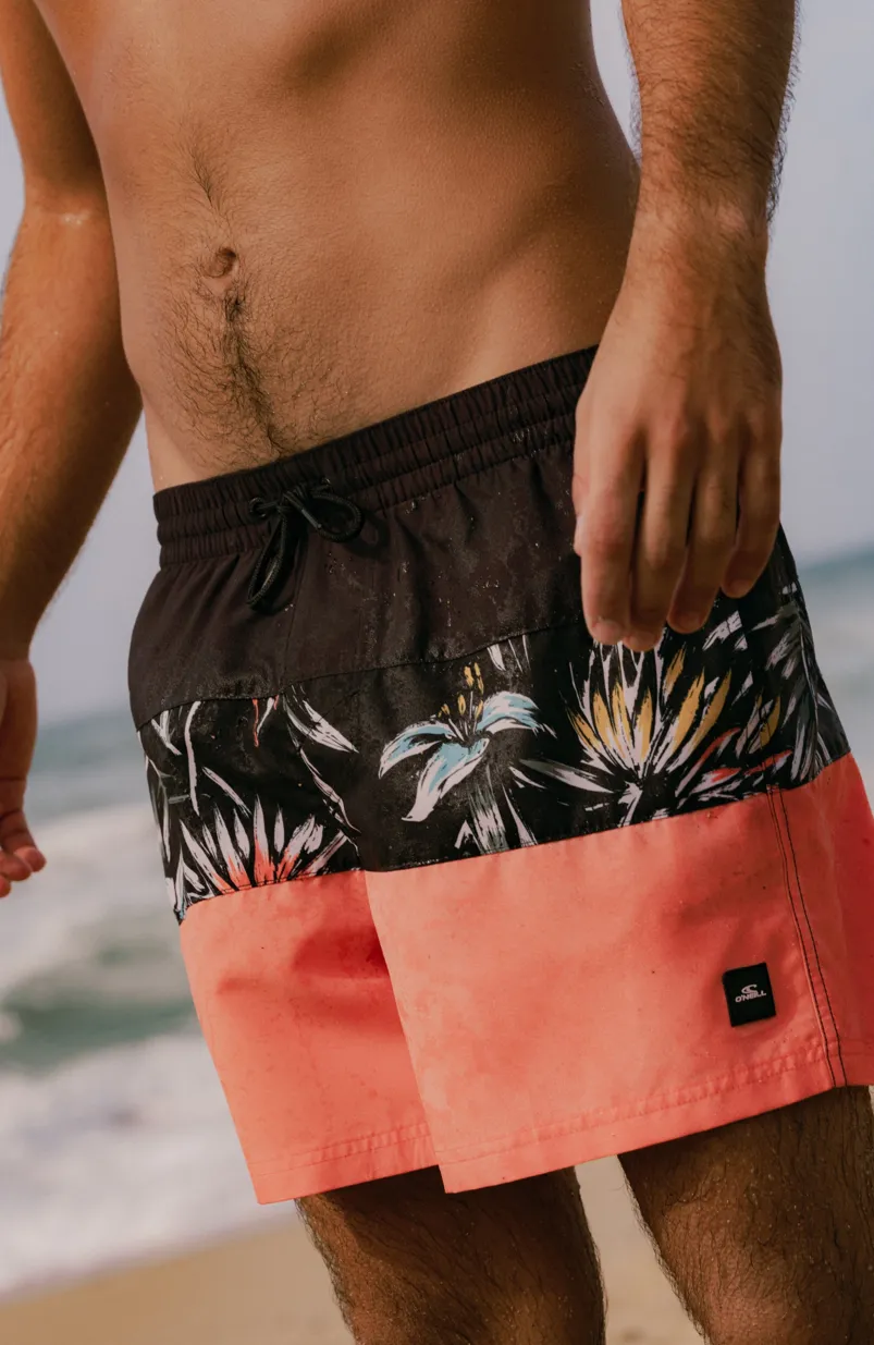 Mix And Match Cali Block 15" Zwembroek | Black Tropicana