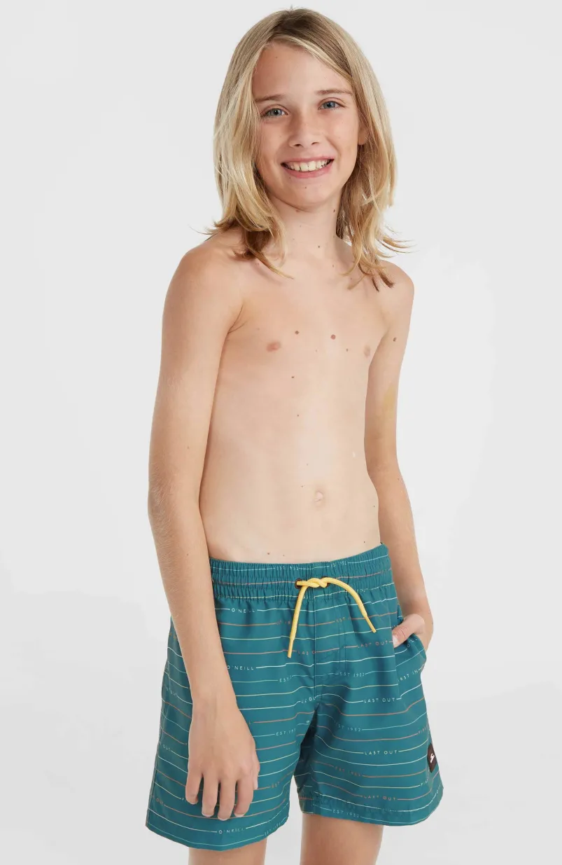 Mix And Match Cali First 13" Zwembroek | Lily Pad First Name Stripe