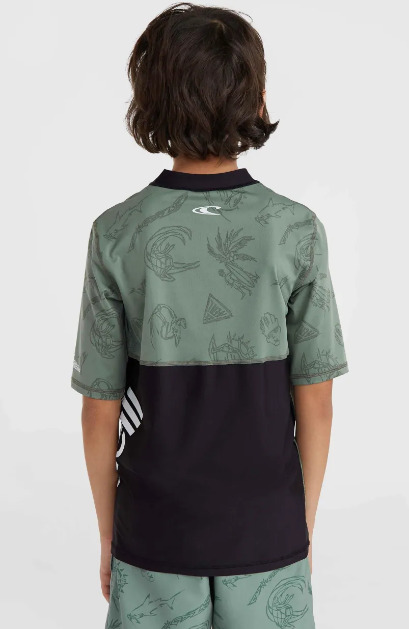 Mix And Match Crazy Shirt Met Korte Mouwen | Green Vintage Surfer