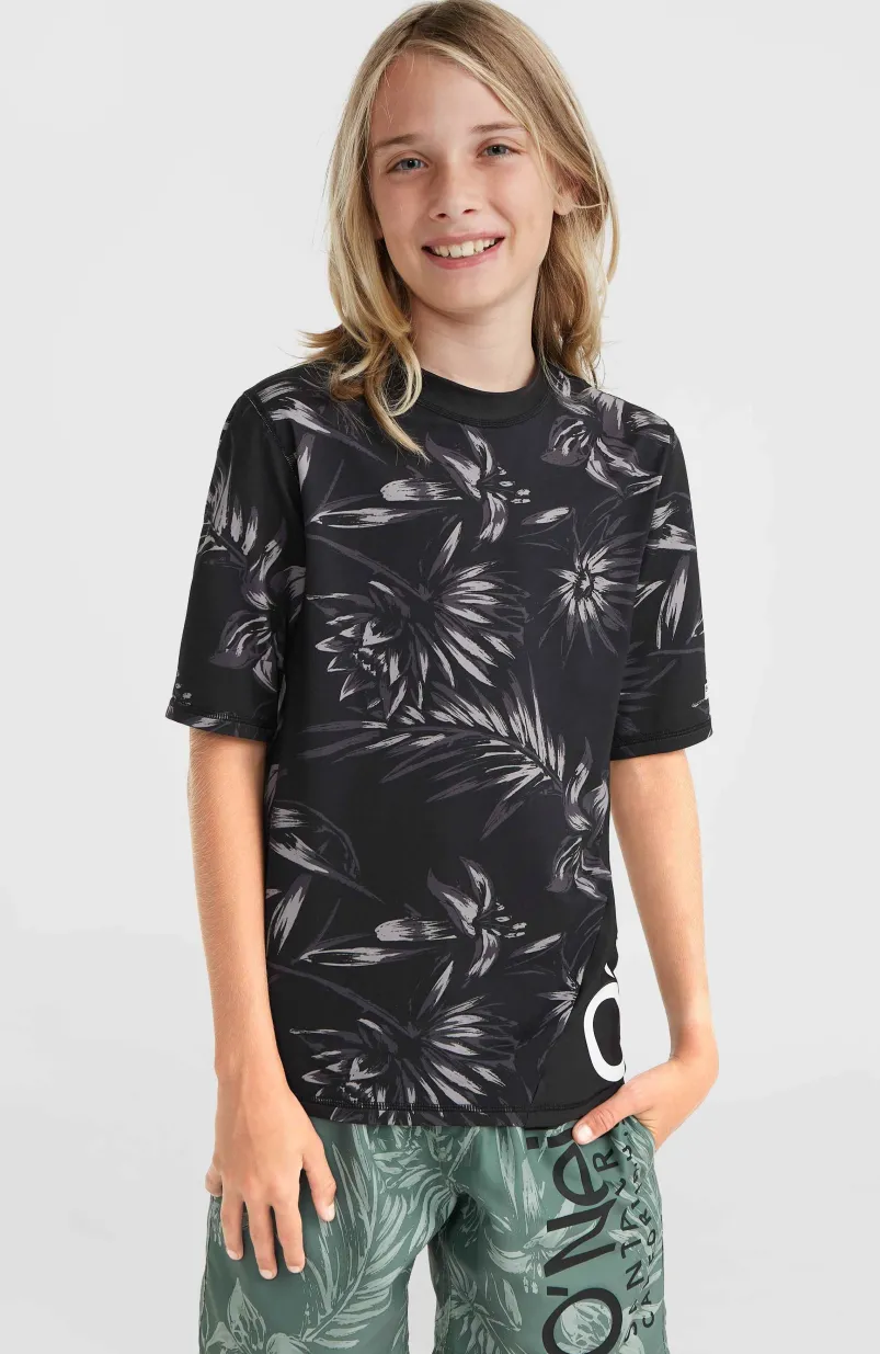 Mix And Match Crazy Shirt Met Korte Mouwen | Black Tonal Tropican