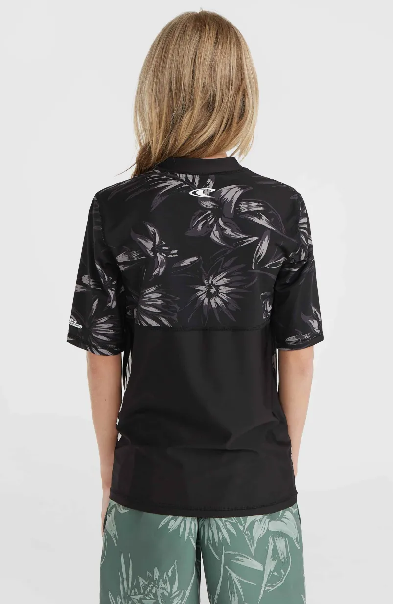 Mix And Match Crazy Shirt Met Korte Mouwen | Black Tonal Tropican