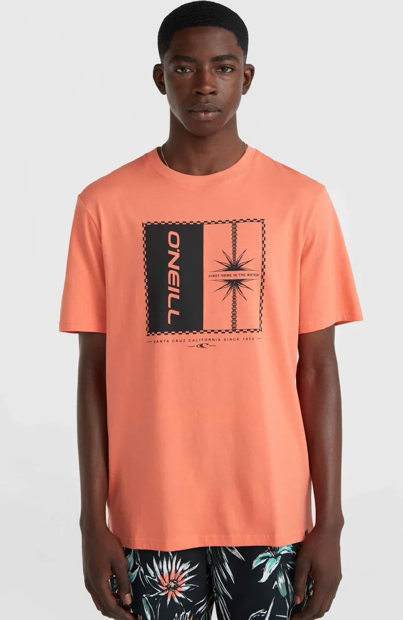 Mix And Match Palm T-shirt | Living Coral