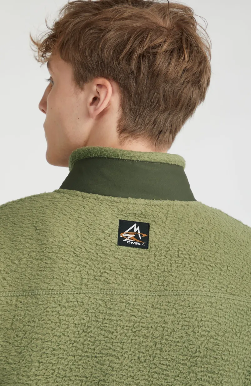 Mouwloos Vest High-Pile | Deep Lichen Green