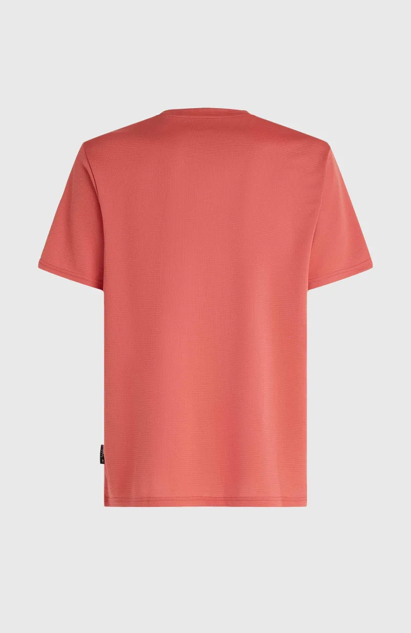 O'Neill Hybrid Logo Polygiene T-shirt | Red Orcher