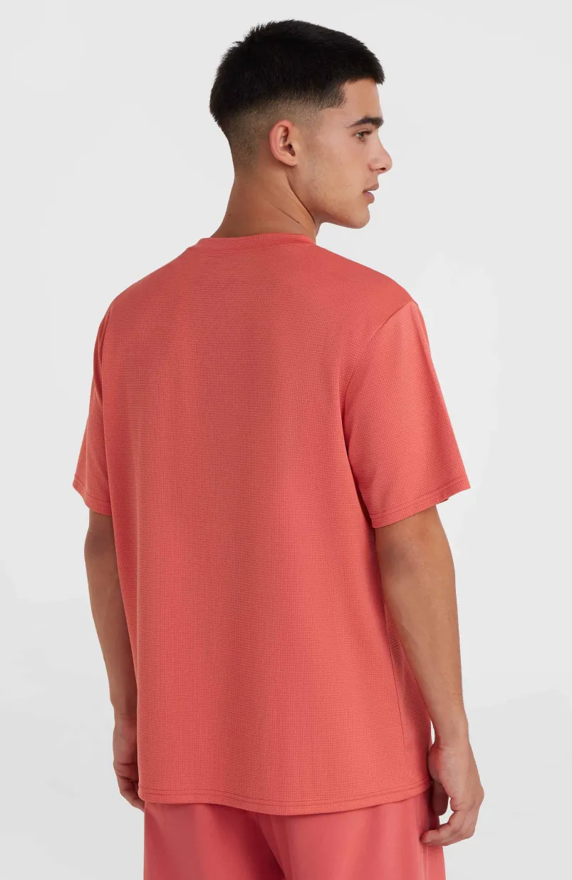 O'Neill Hybrid Logo Polygiene T-shirt | Red Orcher