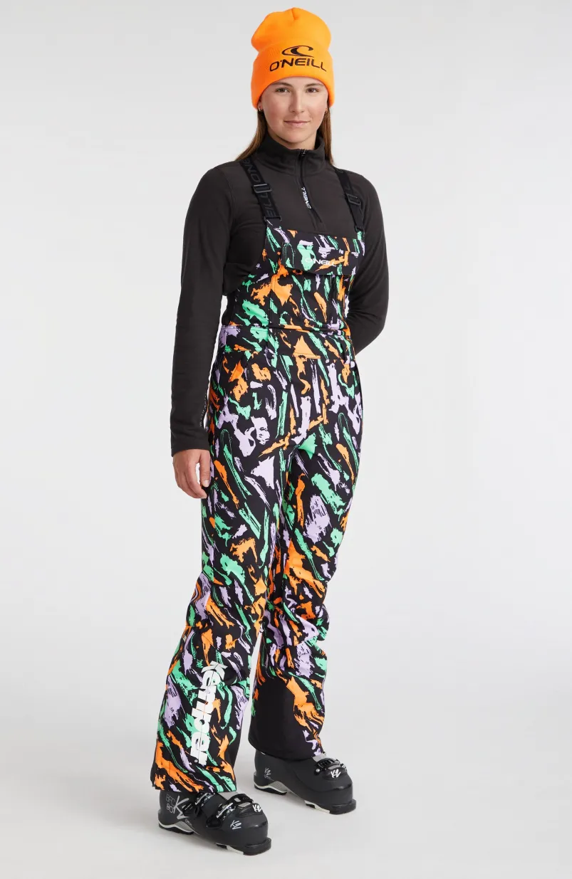 O'Riginals Bib Regular Wintersportbroek | Black Kemper Print