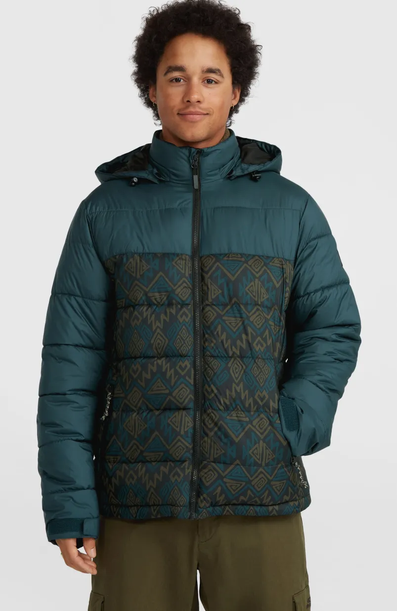 O'Riginals Pufferjas | Black Retro Ikat