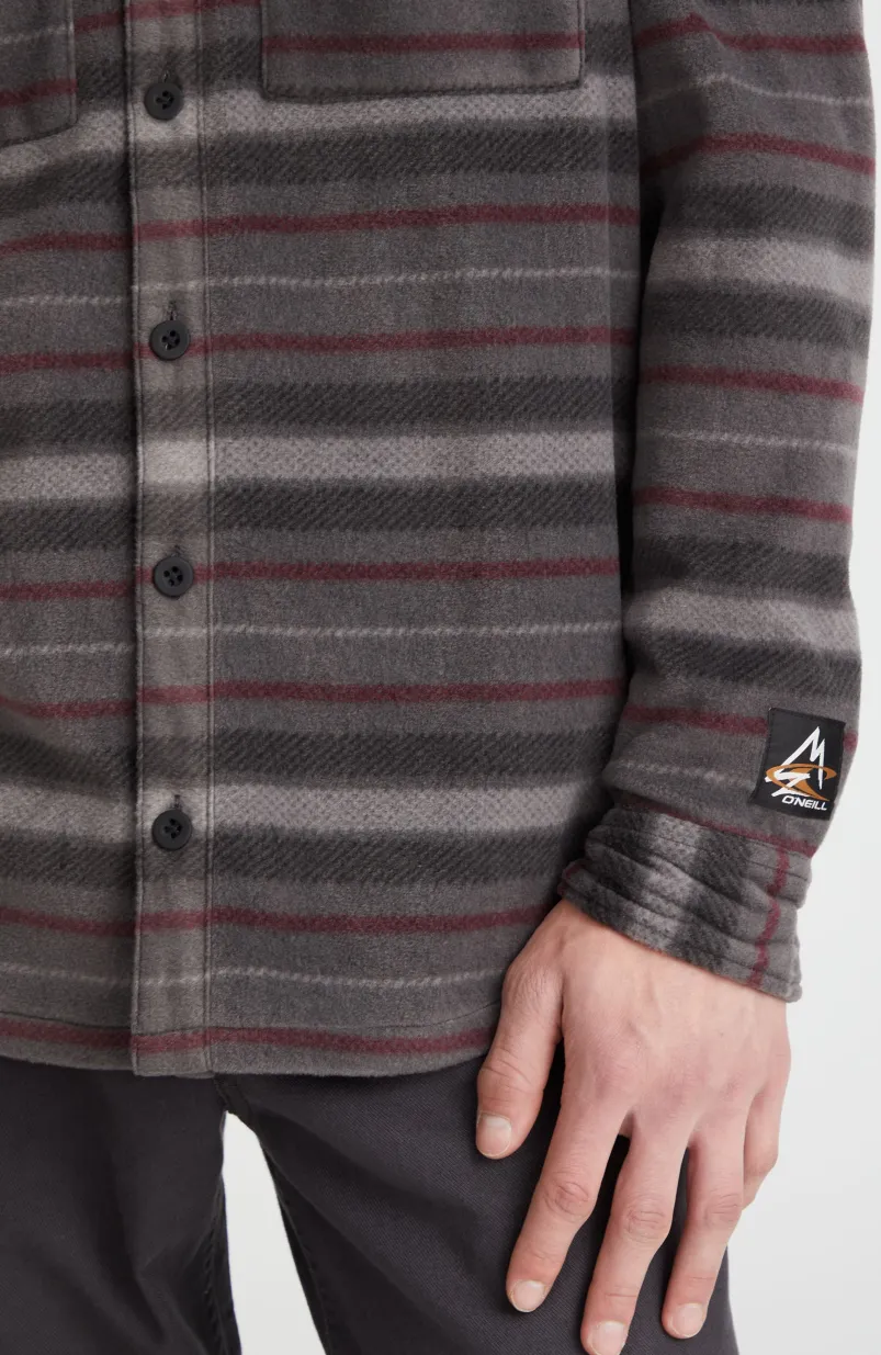 Overhemd Superfleece | Grey Crossover Stripe
