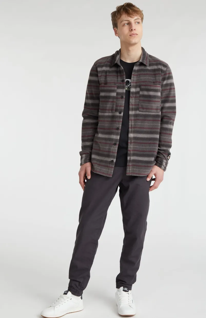 Overhemd Superfleece | Grey Crossover Stripe