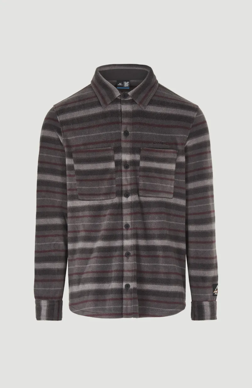 Overhemd Superfleece | Grey Crossover Stripe