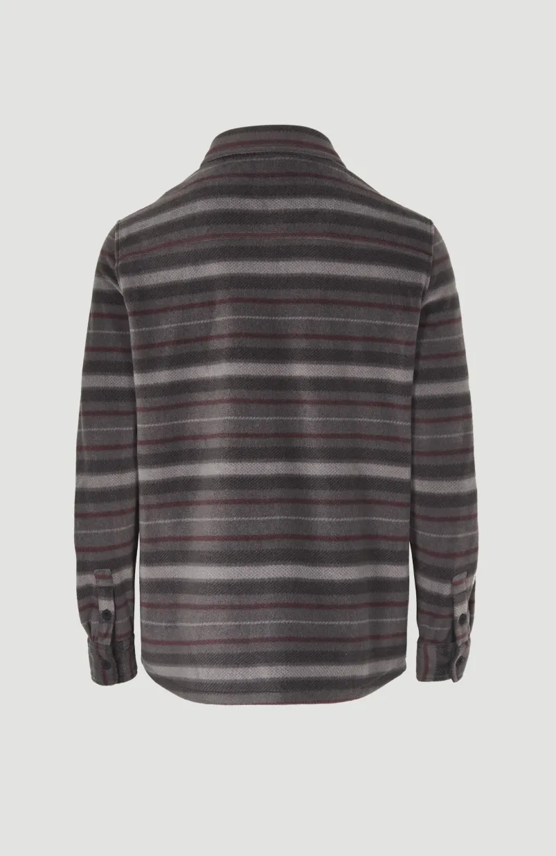 Overhemd Superfleece | Grey Crossover Stripe