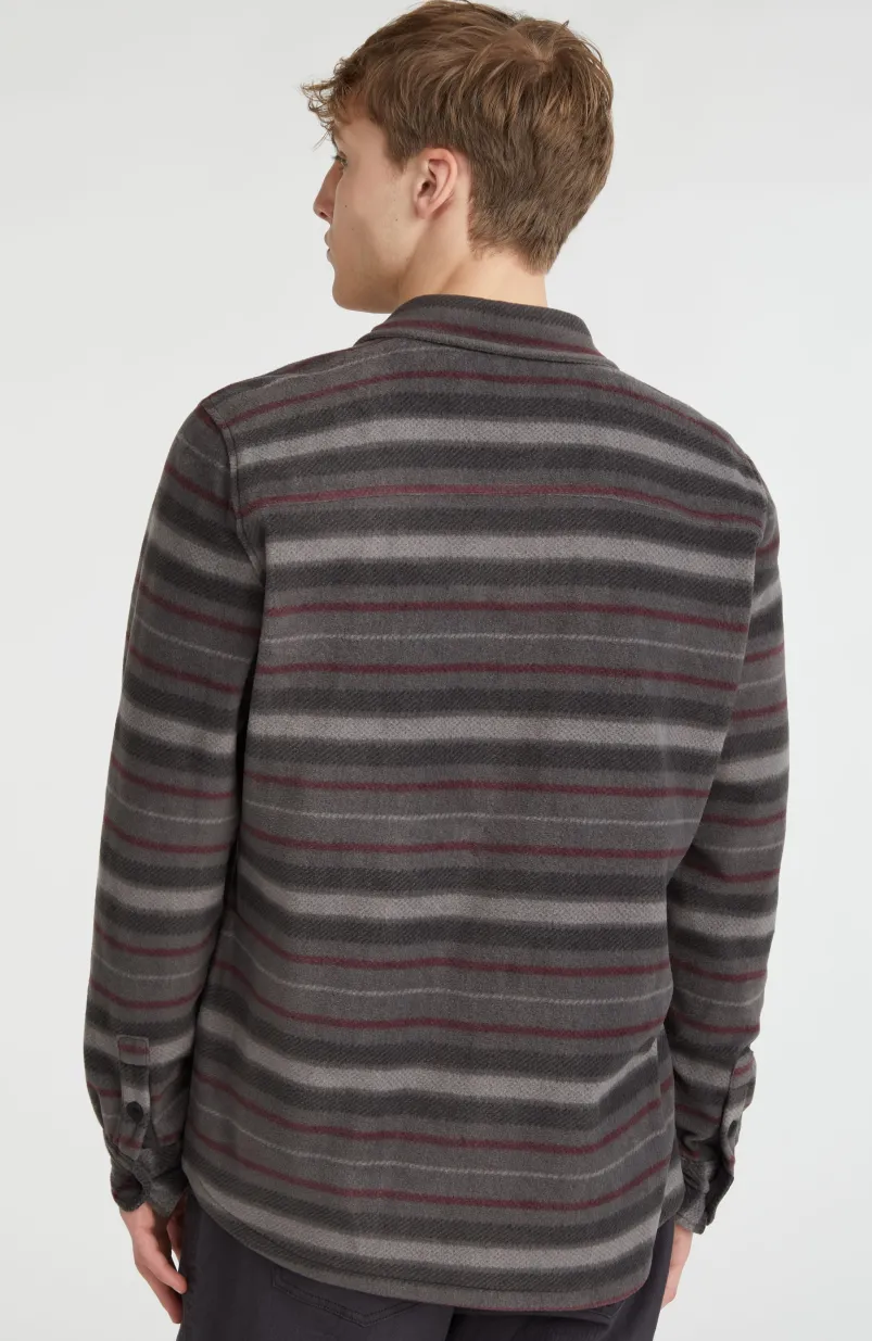 Overhemd Superfleece | Grey Crossover Stripe