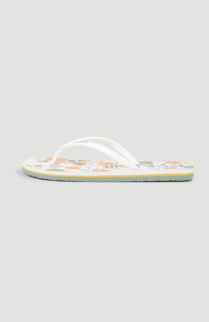 Profile Graphic Slippers | White Bluemchen