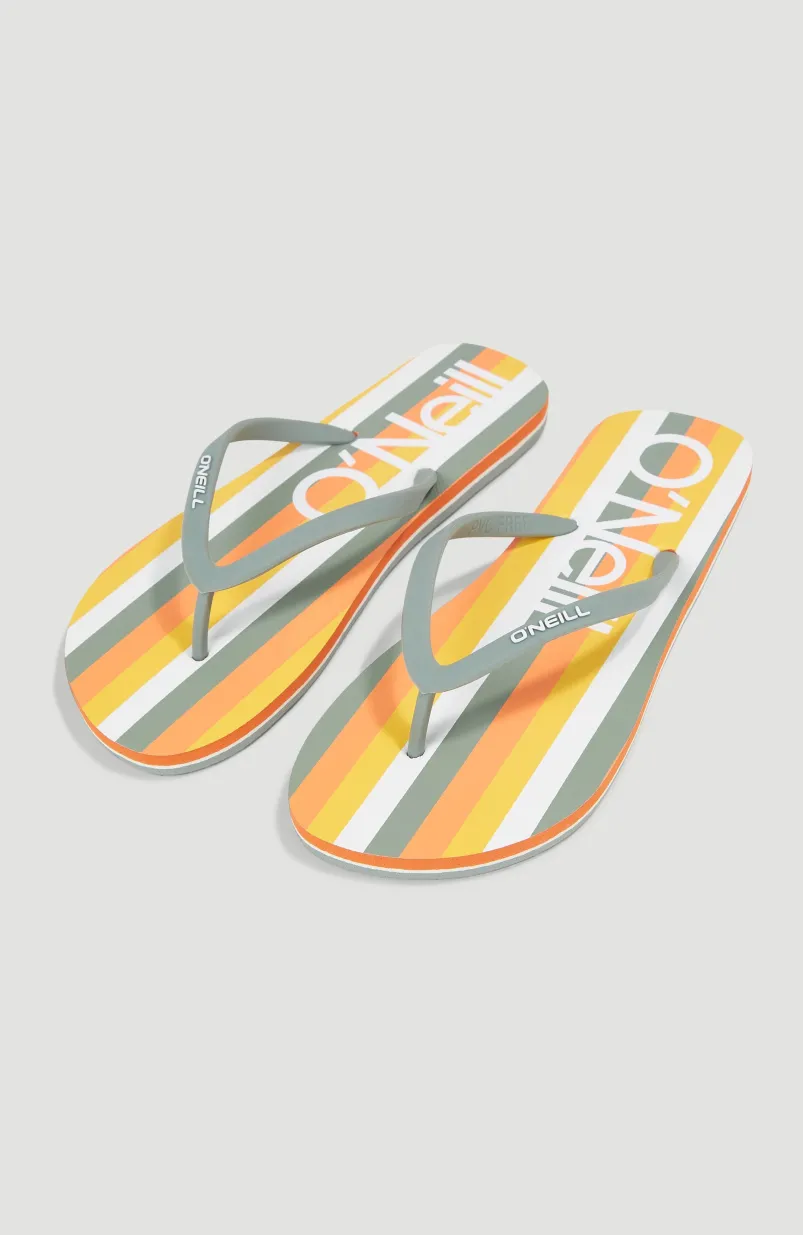 Profile Graphic Slippers | Orange Multistripe