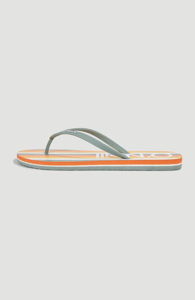 Profile Graphic Slippers | Orange Multistripe