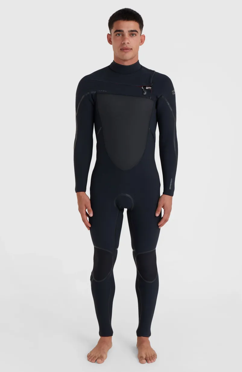 Psycho Tech 4/3mm Chest Zip Full Wetsuit | BLACK/BLACK