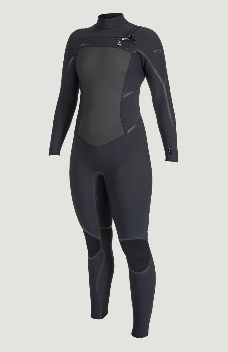 Psycho Tech 5/4mm Chest Zip Full Wetsuit | BLACK/BLACK