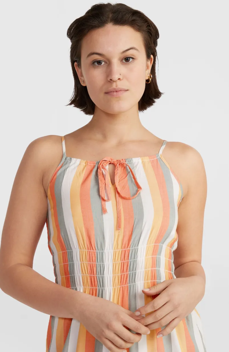 Quorra Maxi-jurk | Orange Multistripe