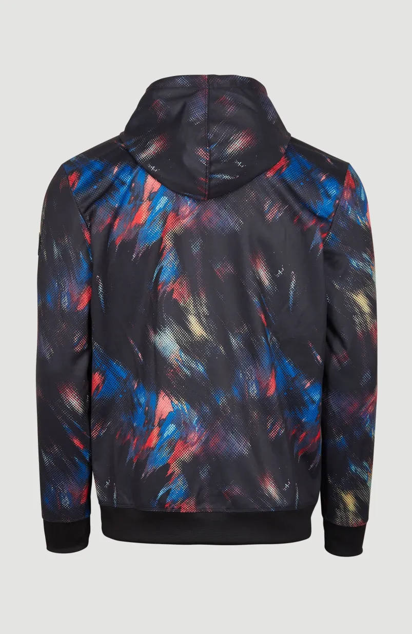 Rutile Fleece Jas | Black Future Fade