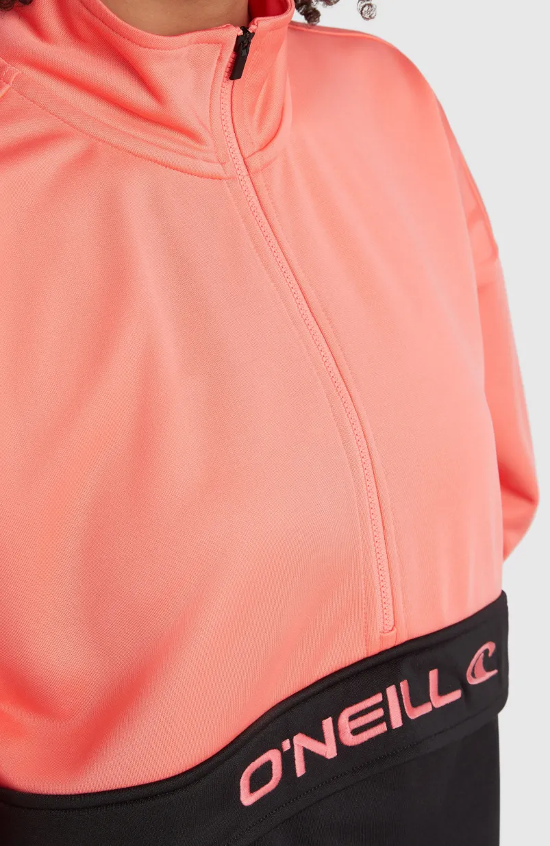 Rutile Half Zip Fleece | Georgia Peach