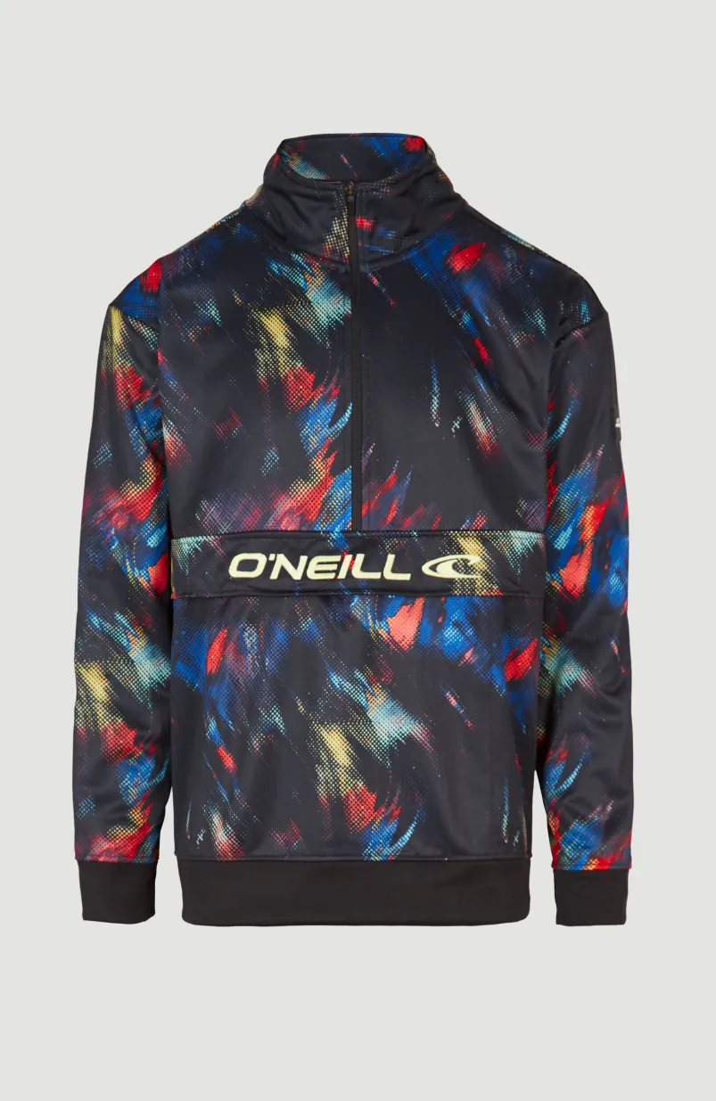 Rutile Solid Half Zip Anorak | Black Future Fade