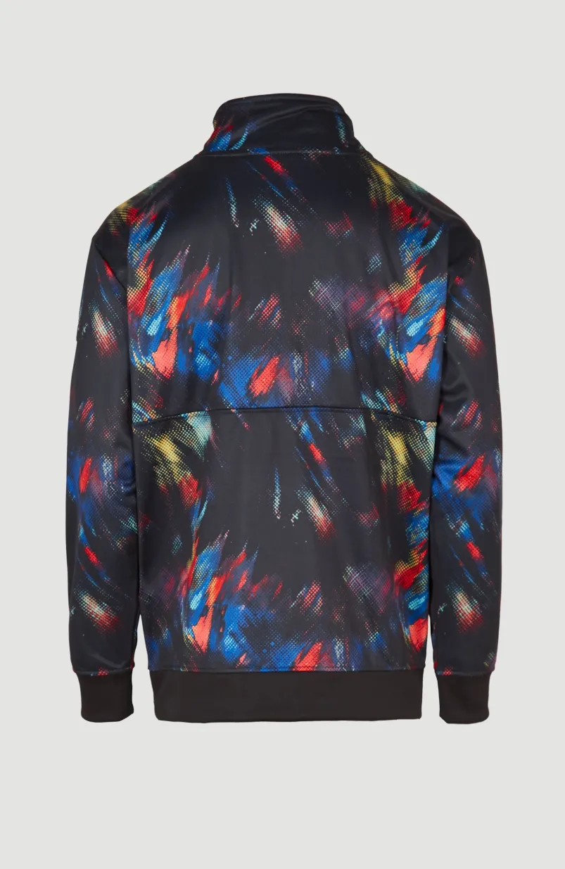 Rutile Solid Half Zip Anorak | Black Future Fade