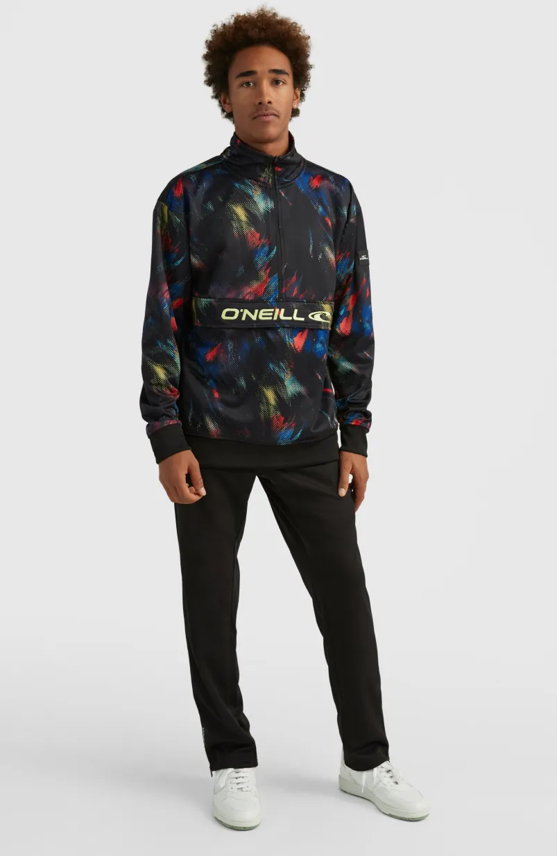 Rutile Solid Half Zip Anorak | Black Future Fade