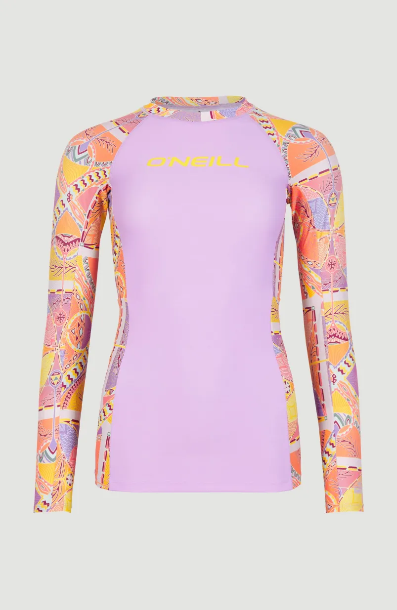 Shirt Anglet Met Lange Mouwen En Beschermingsfactor UPF 50+ | Yellow Scarf Print